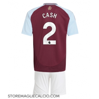 Aston Villa Matty Cash #2 Maglia Gara Casa Repliche 2024-25 Bambino